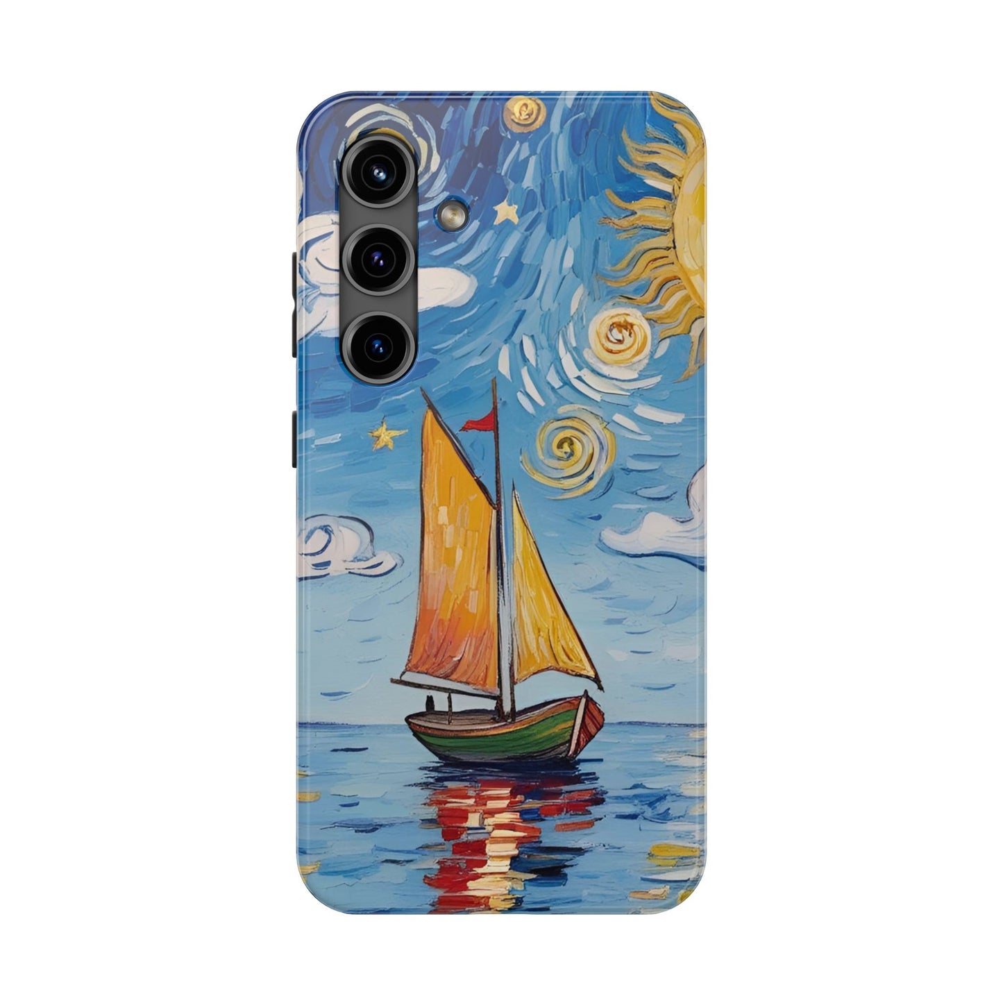 Phone Case - Sailboat Artsy Pattern Tough Phone Case