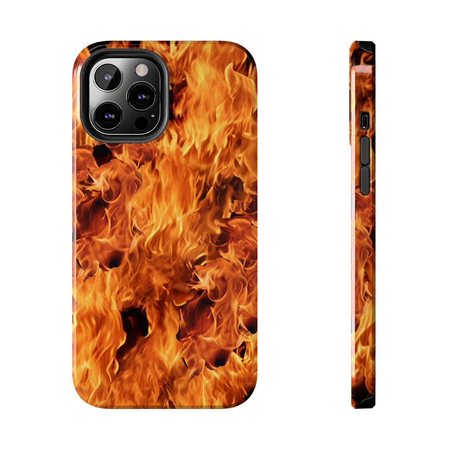 Fire Flame Design Tough Phone Case for iPhone and Samsung Smartphones