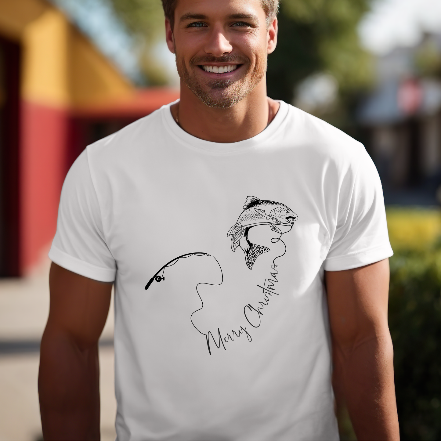 Fishing Christmas Tee For Fishing Enthusiasts- Men