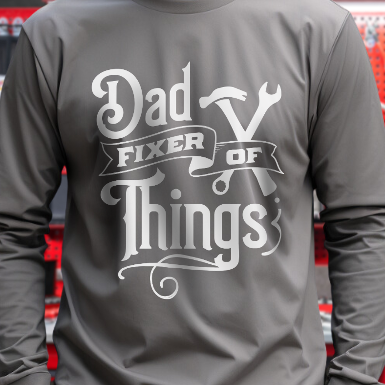 Long Sleeve Tee - Dad Fixer of Things