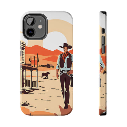 Retro Western Old West Design -Tough Phone Case for iPhone and Samsung Smartphones