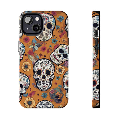 Phone Case - Day of the Dead Sugar Skulls Design  el Día de Todos los Santos iPhone and Samsung Smartphones