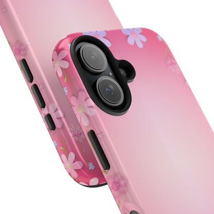 Phone Case - Flowers on Pink Ombre Design