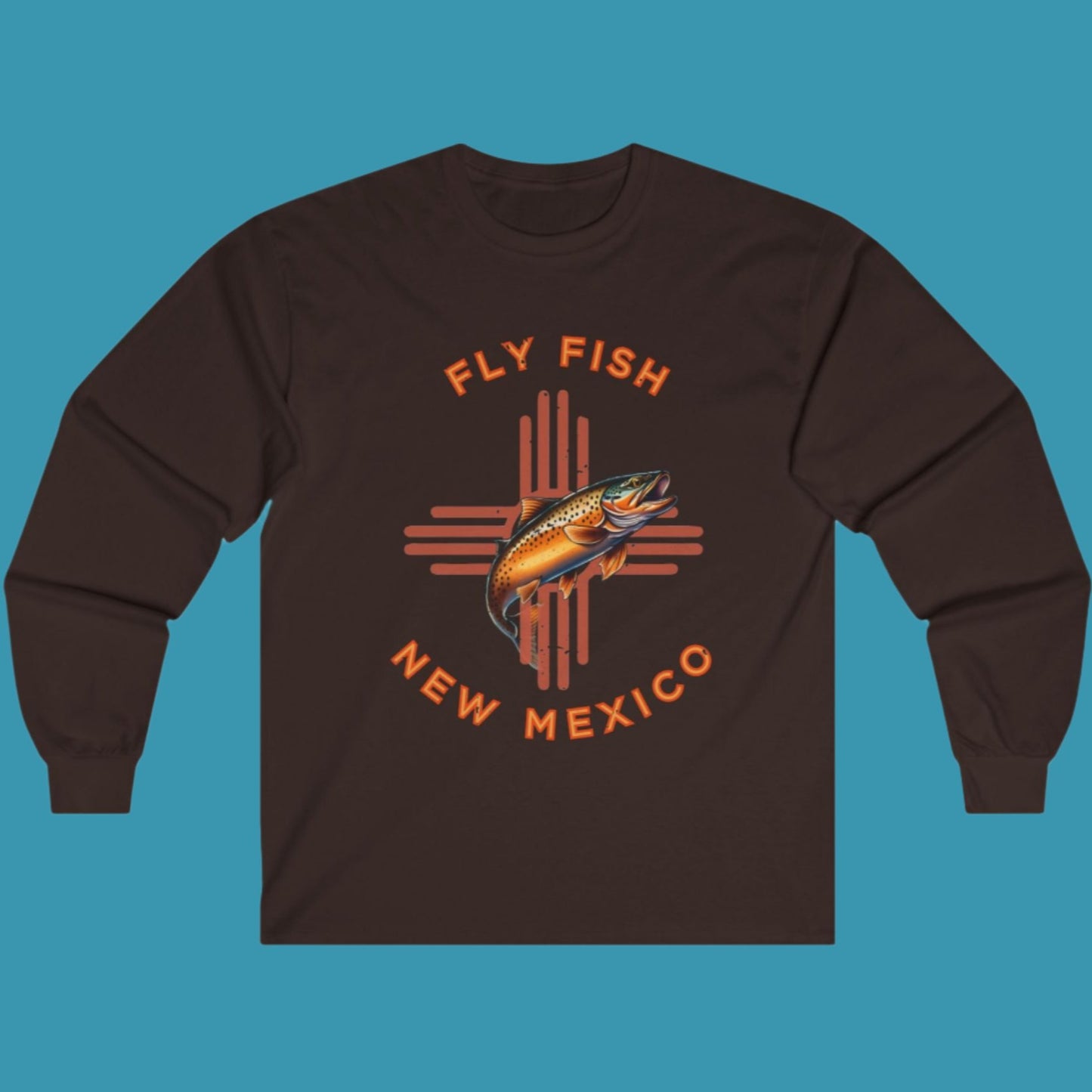 Fly Fish New Mexico Distressed Long Sleeve Tee  Zia - Women's