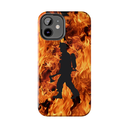 Phone Case Firefighter Silhouette Design for iPhone and Samsung Smartphones