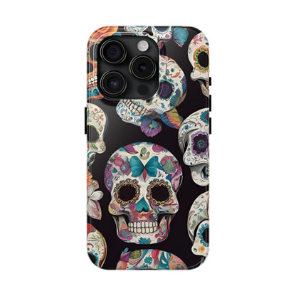 Day of the Dead Sugar Skulls el Día de Todos los Santos - Tough Phone Case for iPhones and Samsung Smartphones