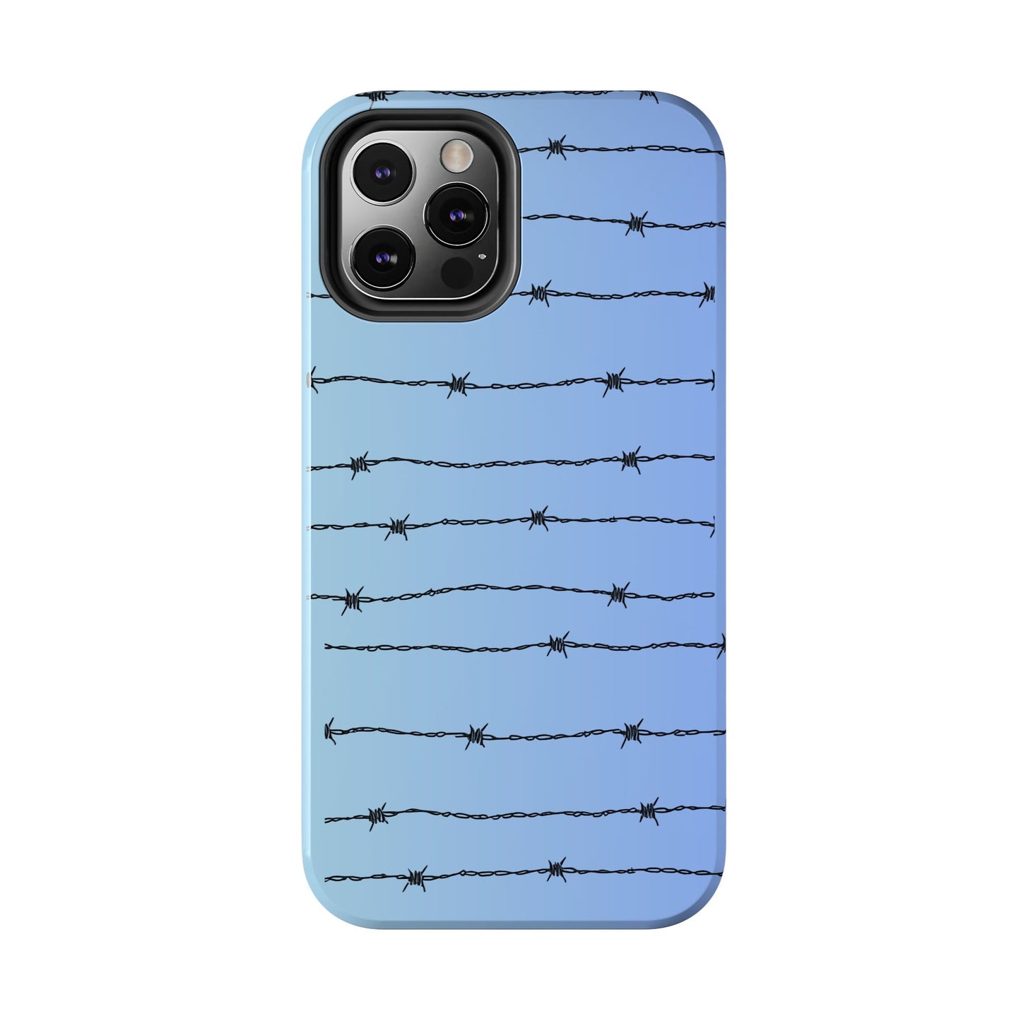 Barbed Wire on Blue - Tough Phone Case for iPhone and Samsung Phone Cases