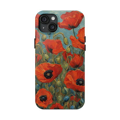 Field of Red Poppies - Tough Phone Case for iPhones and Samsung Smartphones