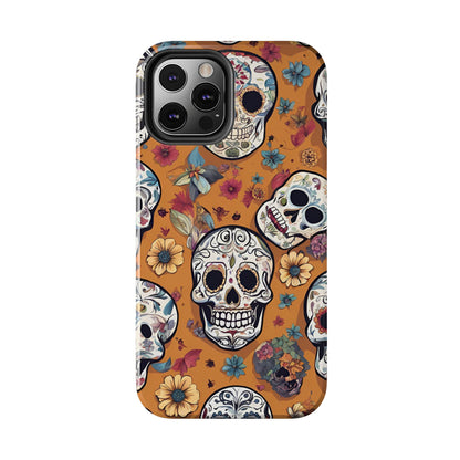 Phone Case - Day of the Dead Sugar Skulls Design  el Día de Todos los Santos iPhone and Samsung Smartphones