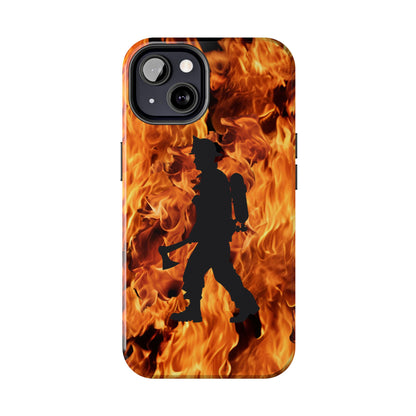 Phone Case Firefighter Silhouette Design for iPhone and Samsung Smartphones