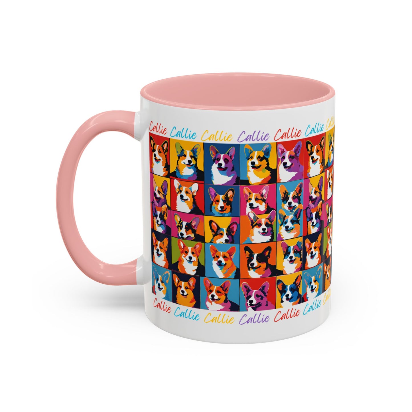 Coffee Mug Corgi Pop-Art Personalized with Name