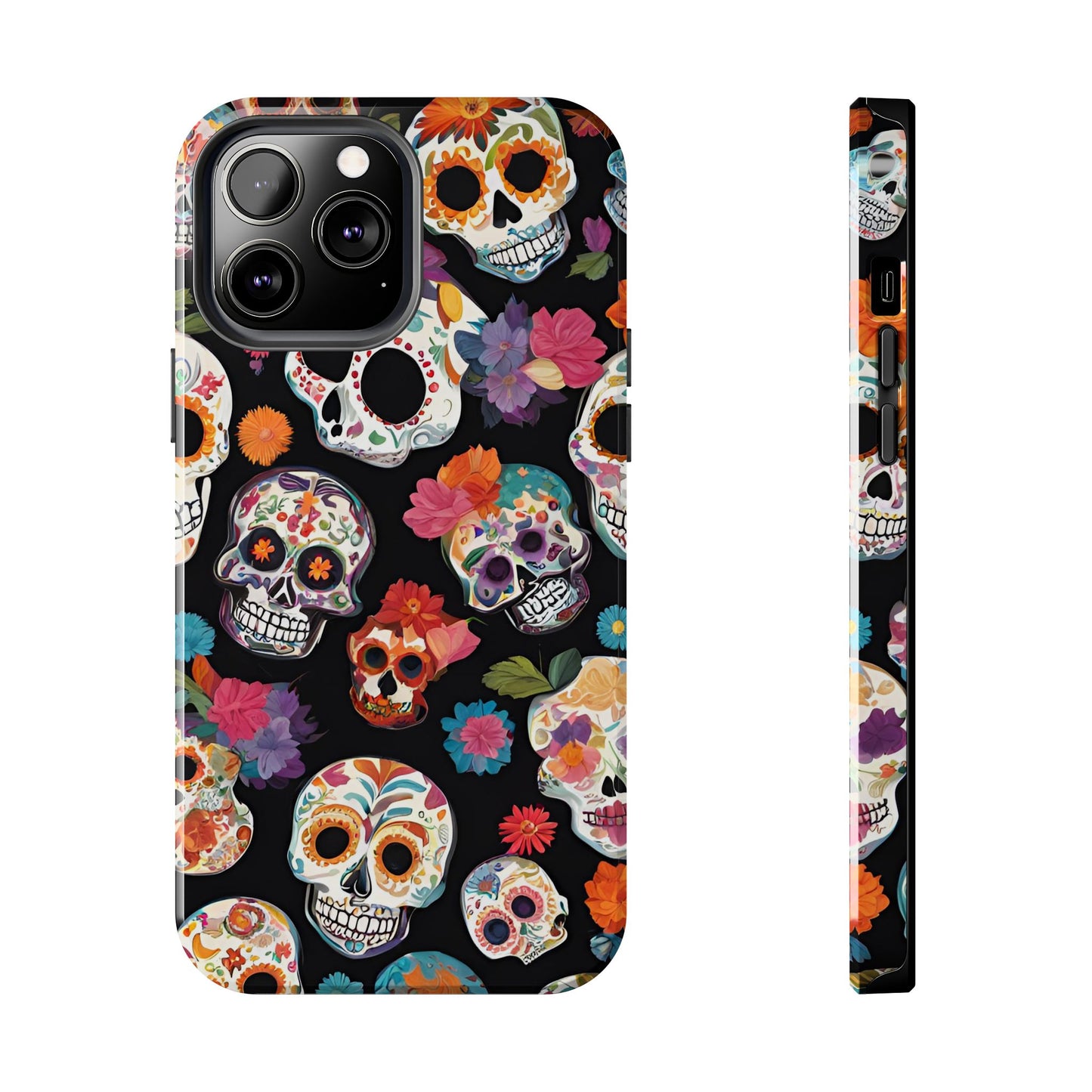 Day of the Dead Sugar Skulls el Día de Todos los Santos - Tough Phone Case for iPhones and Samsung Smartphones