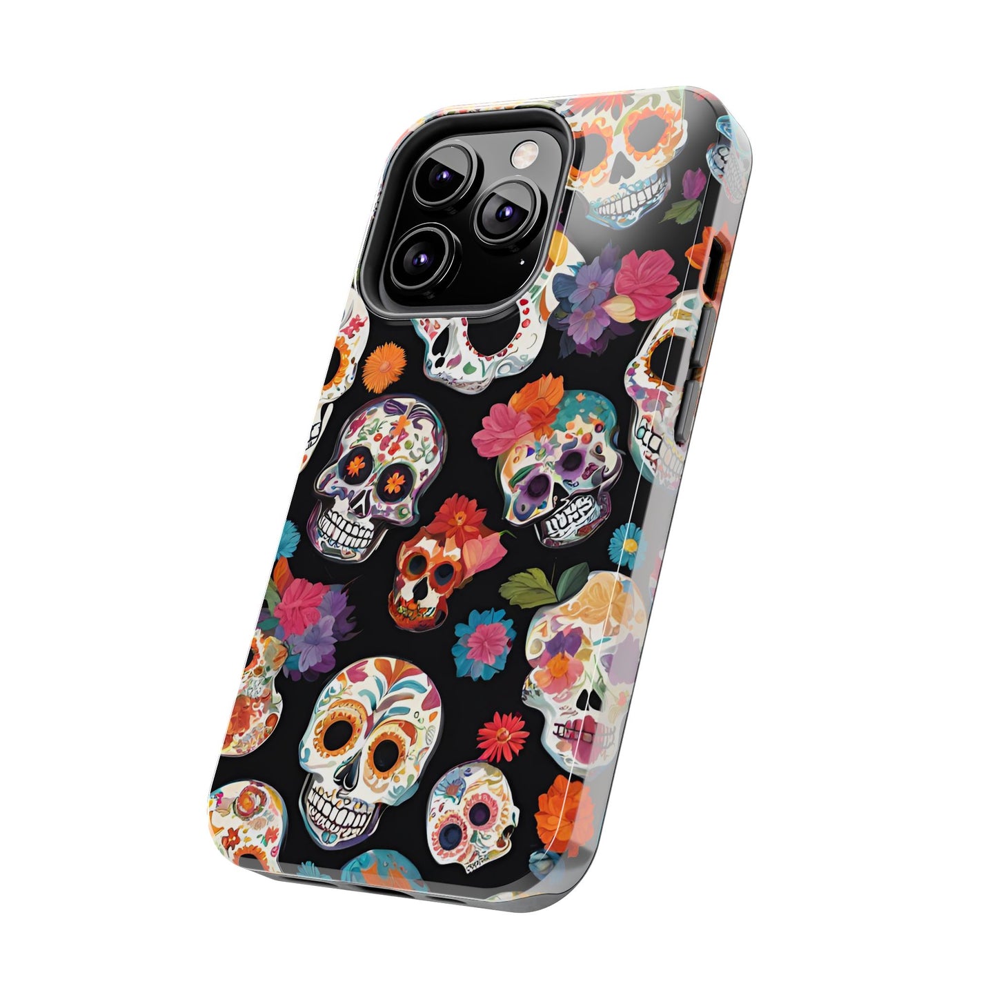 Day of the Dead Sugar Skulls el Día de Todos los Santos - Tough Phone Case for iPhones and Samsung Smartphones