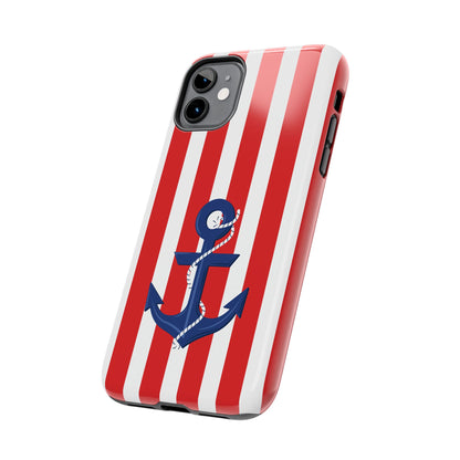 Stars and Stripes with Anchor - Tough Phone Case for iPhones and Samsung Smartphones