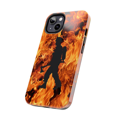 Phone Case Firefighter Silhouette Design for iPhone and Samsung Smartphones