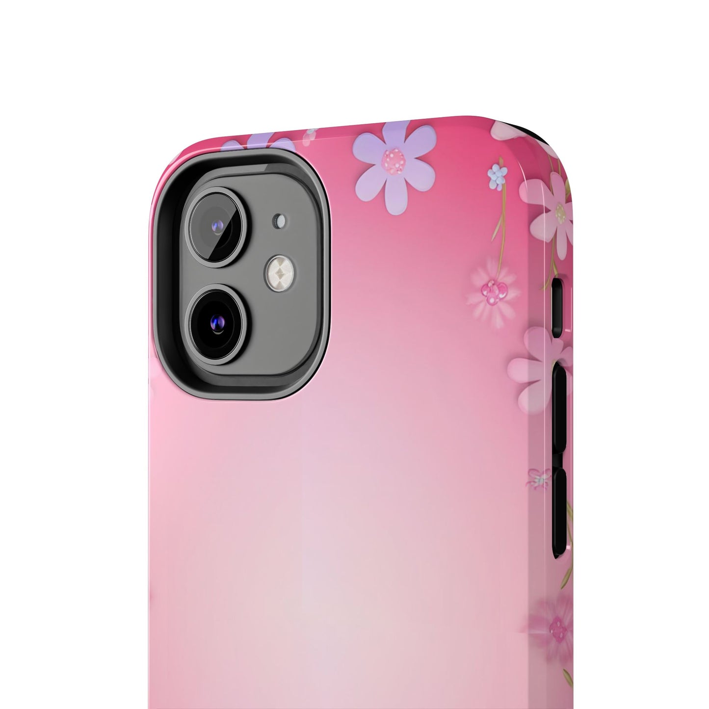 Phone Case - Flowers on Pink Ombre Design