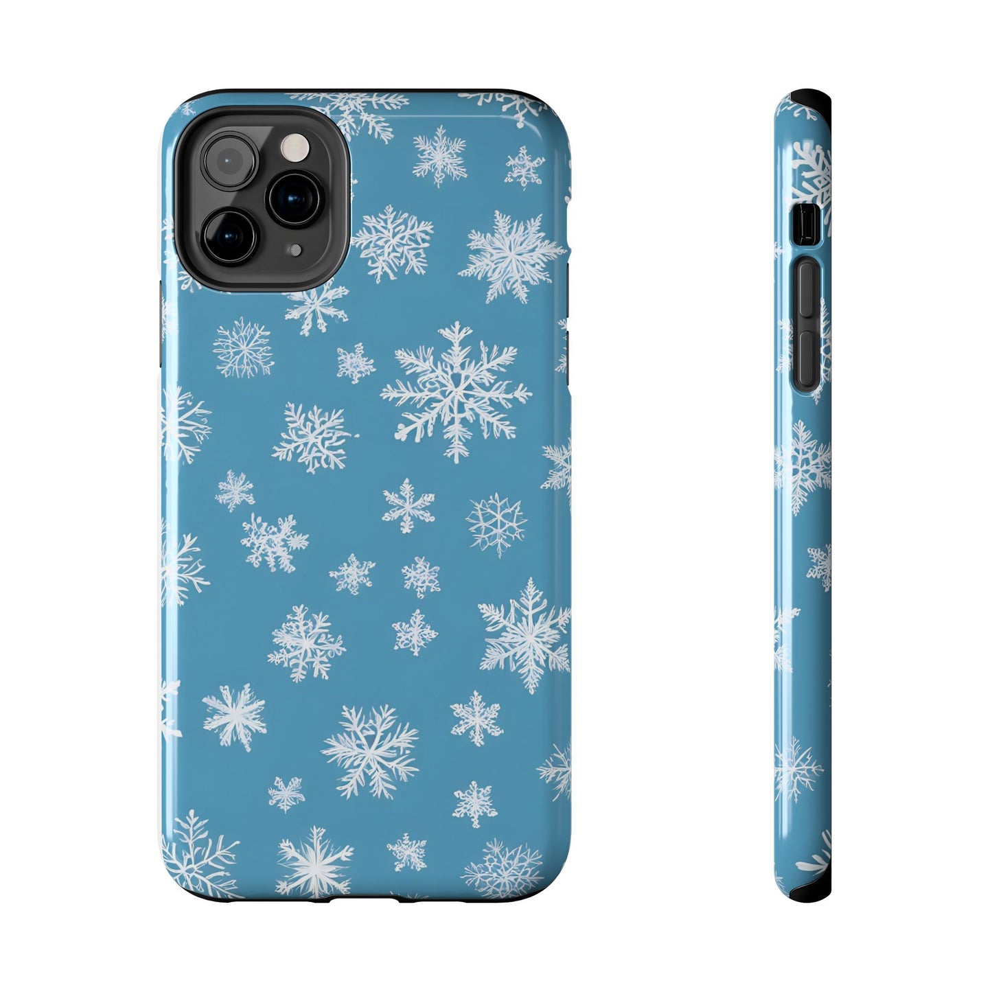 Snowflakes on Blue -Tough Phone Case for iPhone and Samsung Smartphones