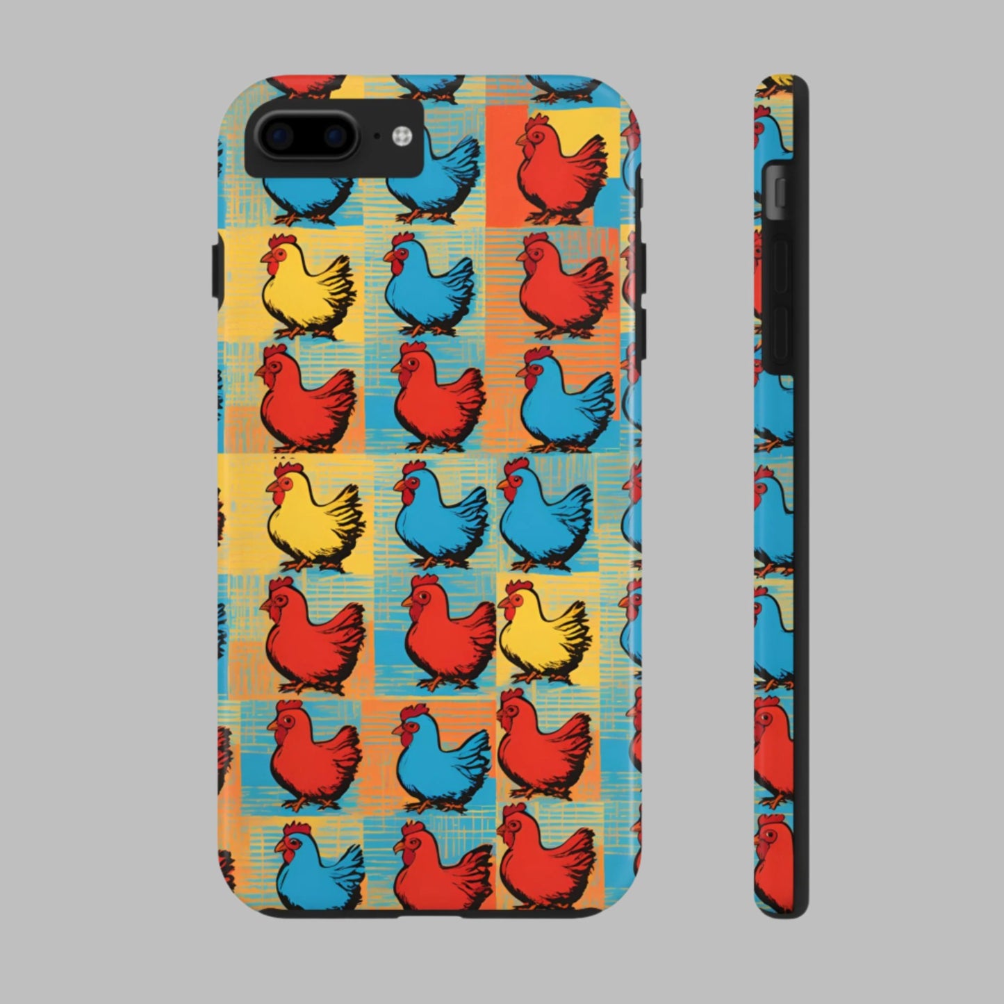 Artful Chickens - Tough Phone Case for iPhones and Samsung Smartphones