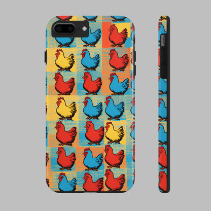 Artful Chickens - Tough Phone Case for iPhones and Samsung Smartphones