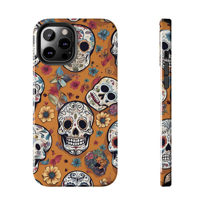 Phone Case - Day of the Dead Sugar Skulls Design  el Día de Todos los Santos iPhone and Samsung Smartphones