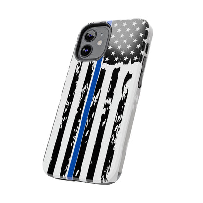 Phone Case: American Flag Blue Line Law Enforcement