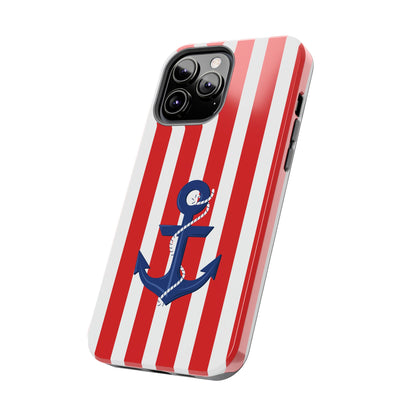 Stars and Stripes with Anchor - Tough Phone Case for iPhones and Samsung Smartphones