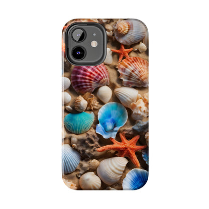 Oceanside memories - Seashells on Beach -Tough Phone Case for iPhones and Samsung Smartphones