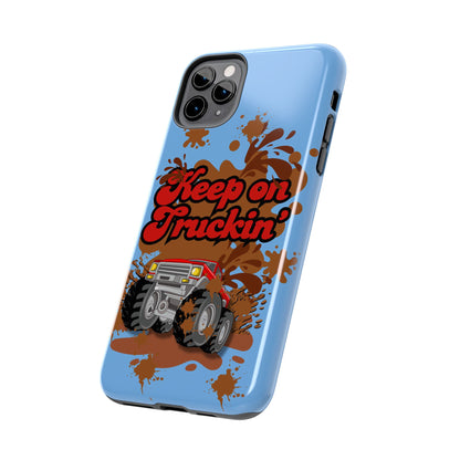 Keep on Truckin' in Blue - Tough Phone Case for iPhones and Samsung Smartphones