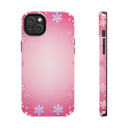 Phone Case - Flowers on Pink Ombre Design