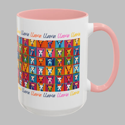 Llama Mug Colorful Pattern Mug - Artisan Design