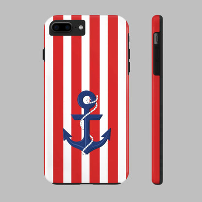 Stars and Stripes with Anchor - Tough Phone Case for iPhones and Samsung Smartphones