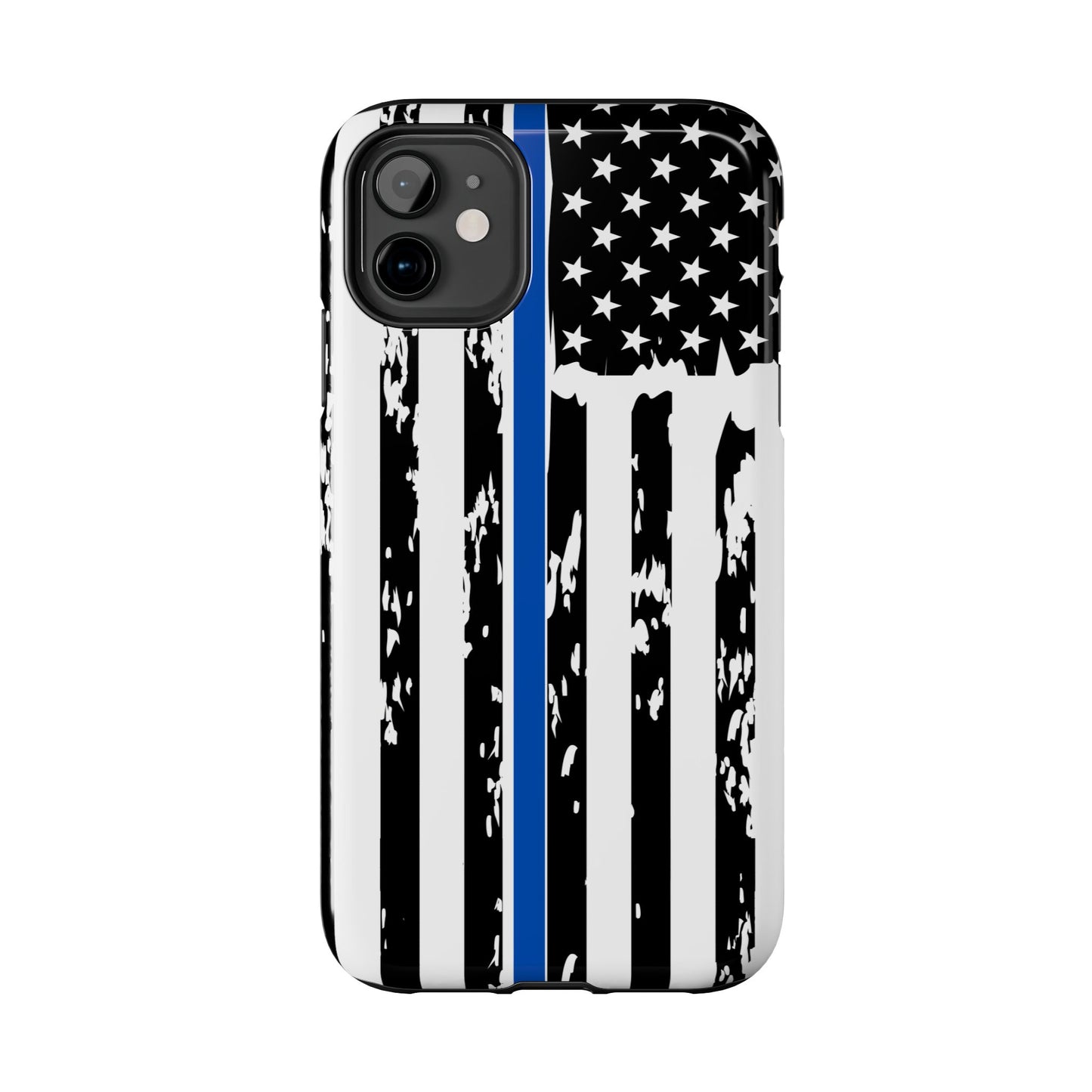 Phone Case: American Flag Blue Line Law Enforcement