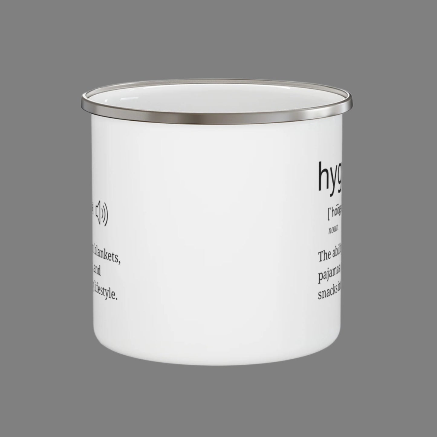 Hygge Enamel Camping Mug