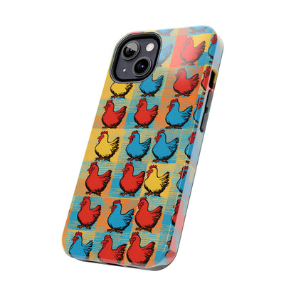 Artful Chickens - Tough Phone Case for iPhones and Samsung Smartphones