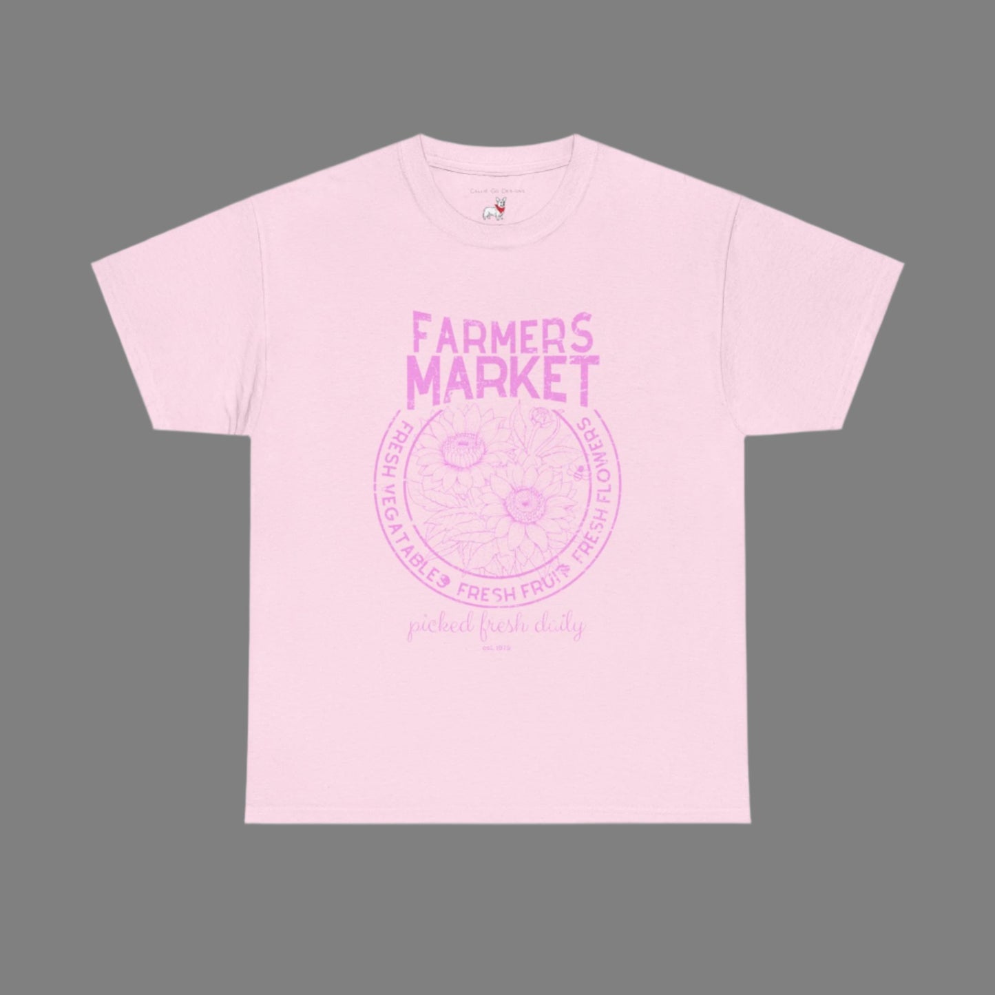 Distressed Farmer's Market Heavy Cotton Tee - Women's