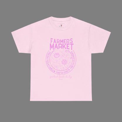 Distressed Farmer's Market Heavy Cotton Tee - Women's