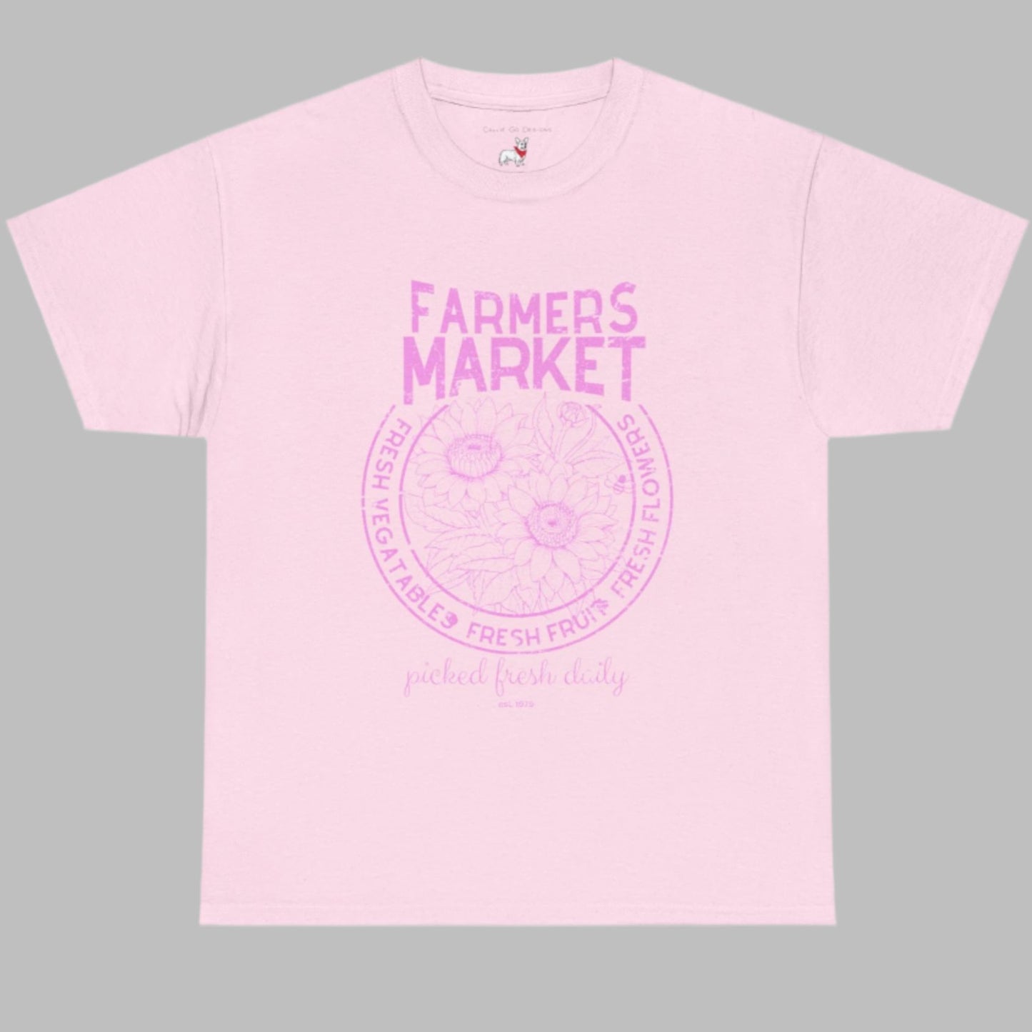 Distressed Farmer's Market Heavy Cotton Tee - Men's