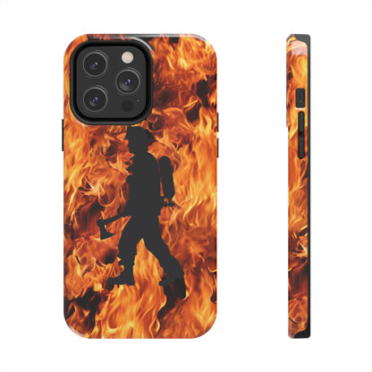 Phone Case Firefighter Silhouette Design for iPhone and Samsung Smartphones