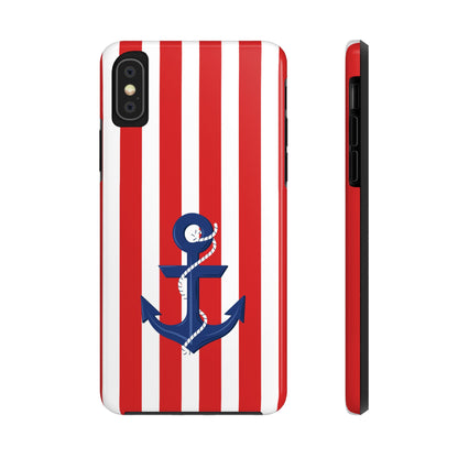 Stars and Stripes with Anchor - Tough Phone Case for iPhones and Samsung Smartphones