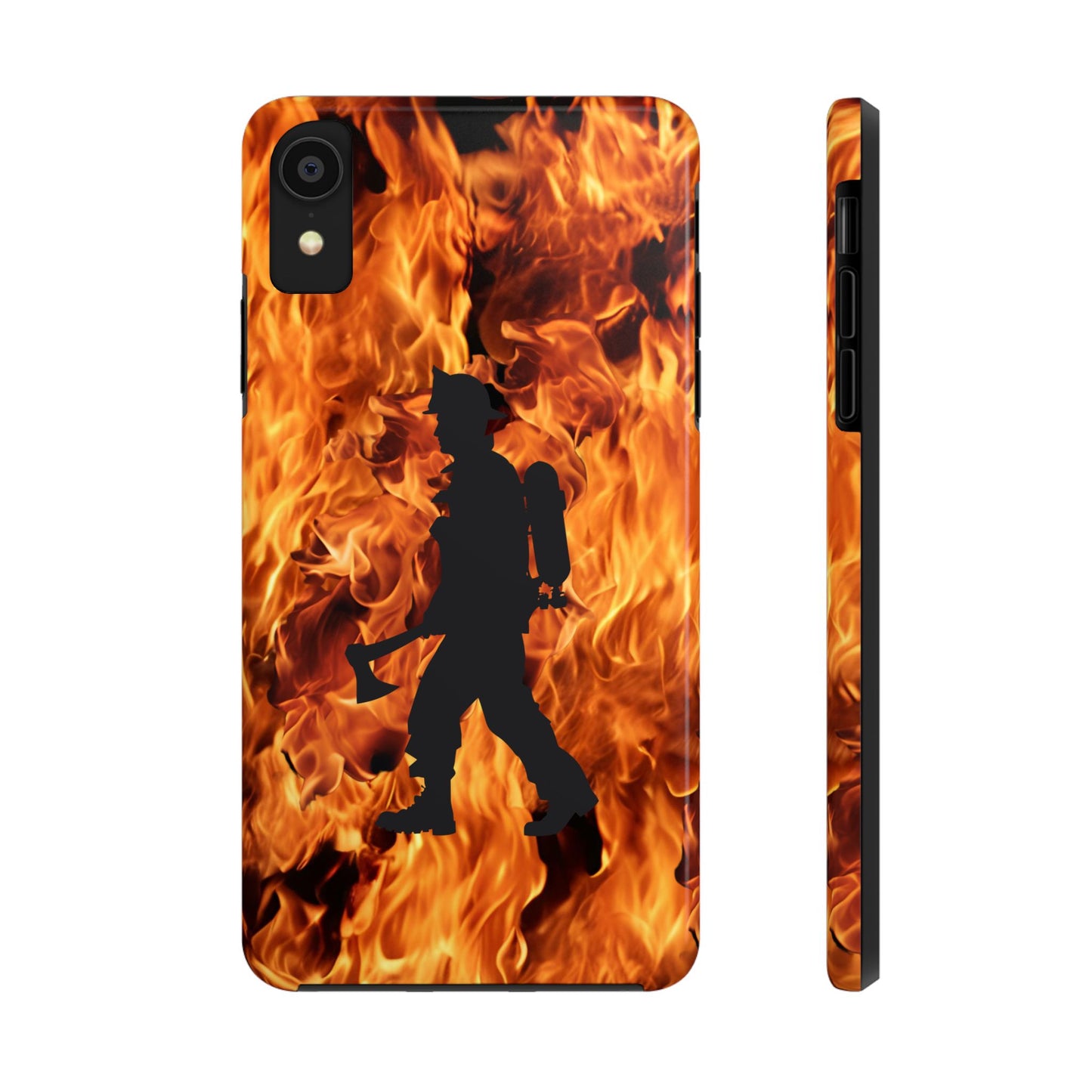 Phone Case Firefighter Silhouette Design for iPhone and Samsung Smartphones