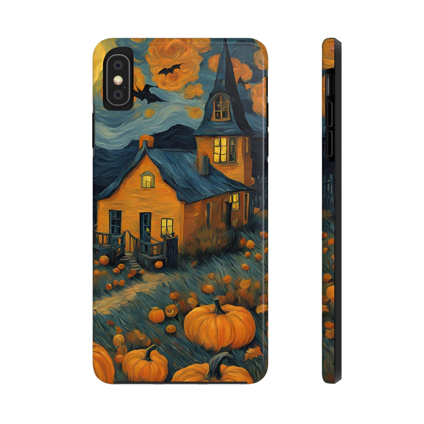 Spooky Haunted House Design - Tough Phone Case for iPhones and Samsung Smartphones