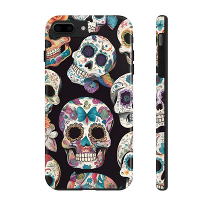 Day of the Dead Sugar Skulls el Día de Todos los Santos - Tough Phone Case for iPhones and Samsung Smartphones