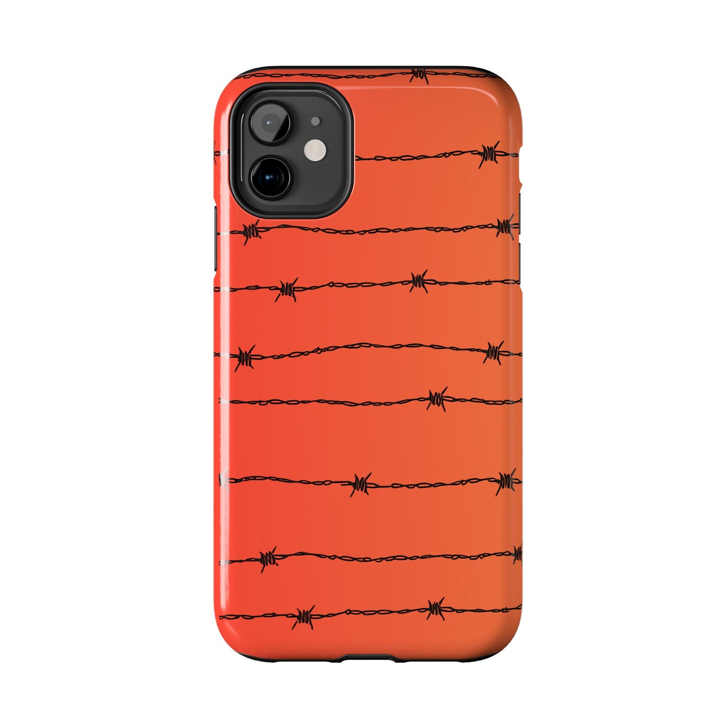 Barbed Wire on Salmon Ombre - Tough Phone Case for iPhone and Samsung Smartphones