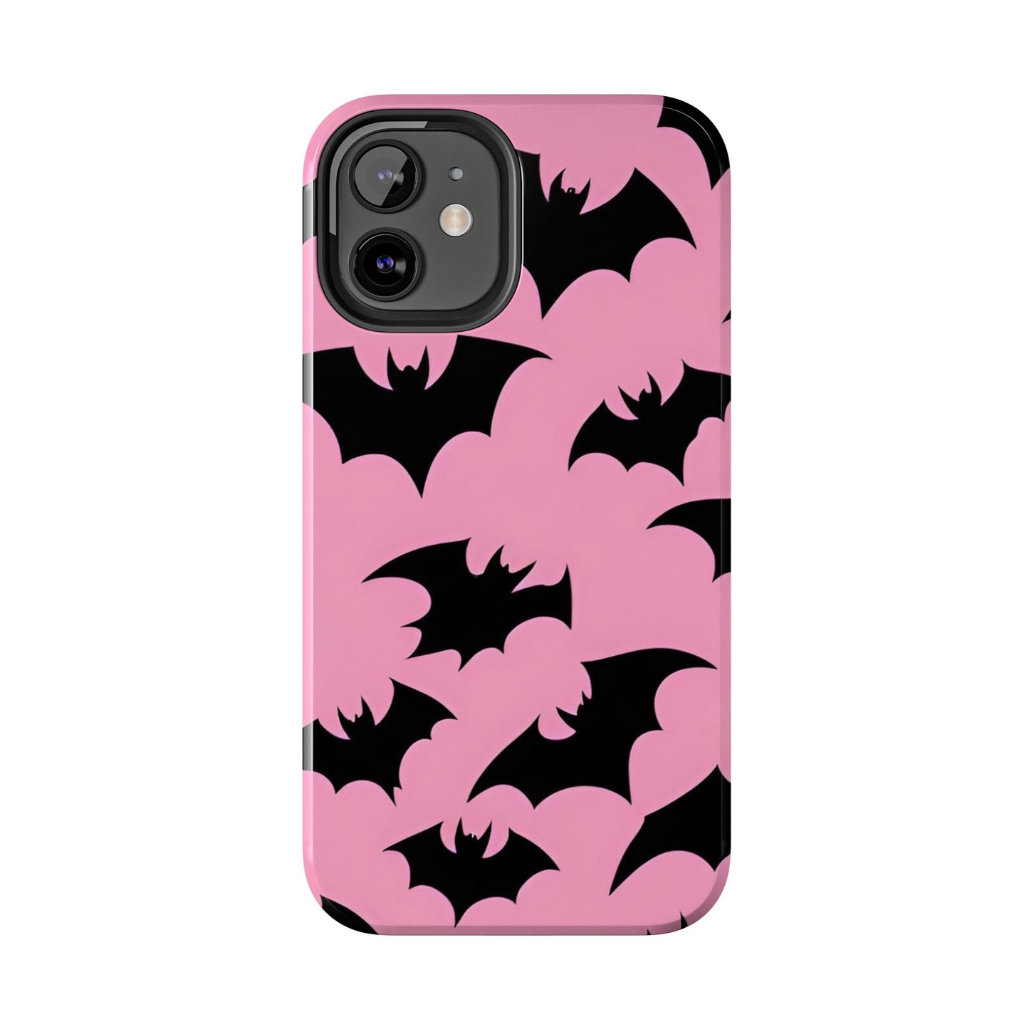 Halloween Bats on Pink - Tough Phone Case for iPhones and Samsung Smartphones