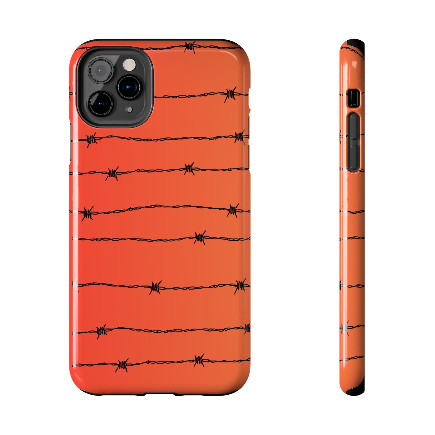 Barbed Wire on Salmon Ombre - Tough Phone Case for iPhone and Samsung Smartphones