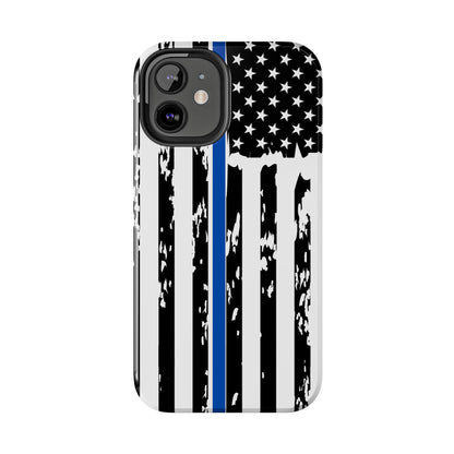 Phone Case: American Flag Blue Line Law Enforcement