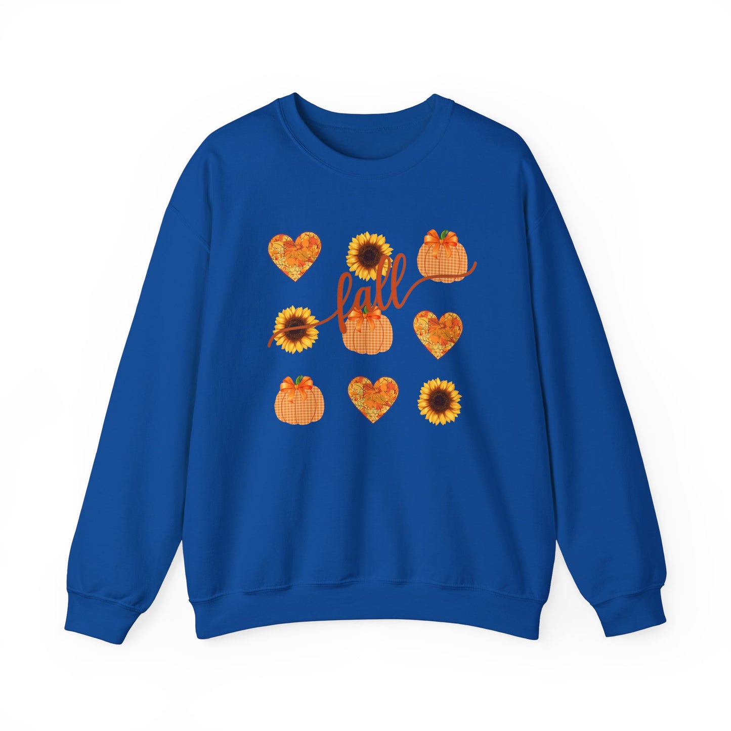 Fall Hearts Pumpkins Sunflower Sweatshirt