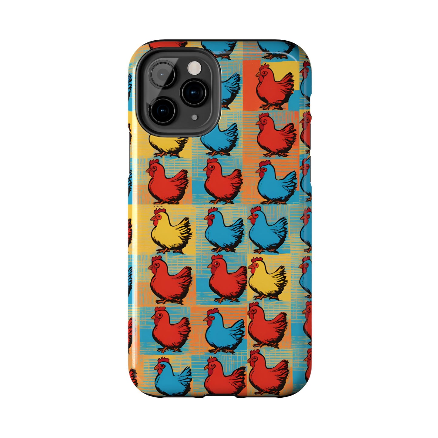 Artful Chickens - Tough Phone Case for iPhones and Samsung Smartphones