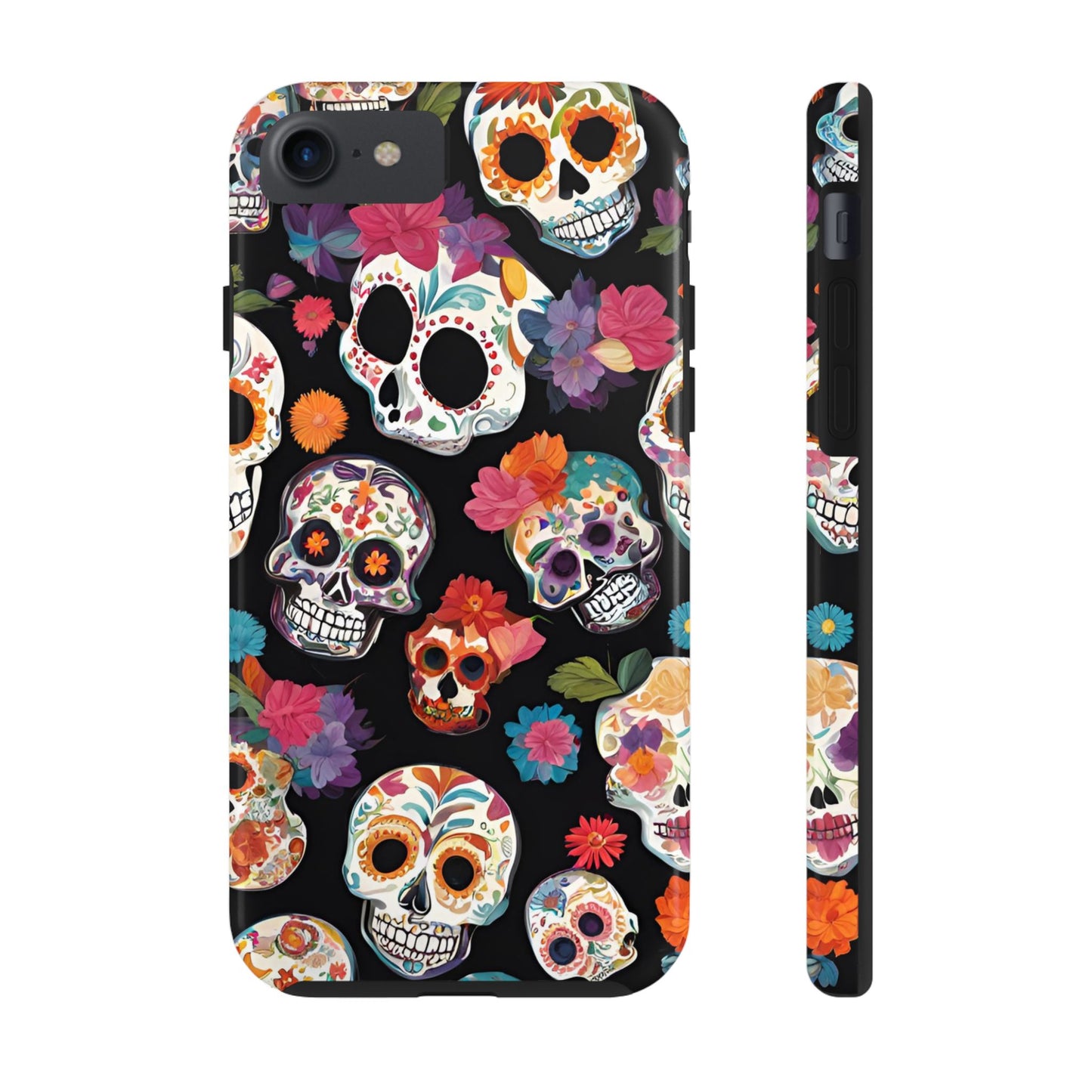 Day of the Dead Sugar Skulls el Día de Todos los Santos - Tough Phone Case for iPhones and Samsung Smartphones