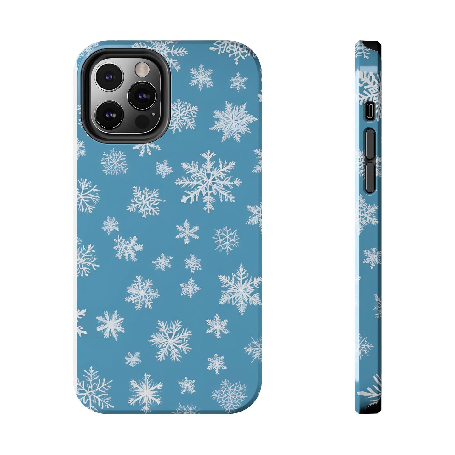 Snowflakes on Blue -Tough Phone Case for iPhone and Samsung Smartphones